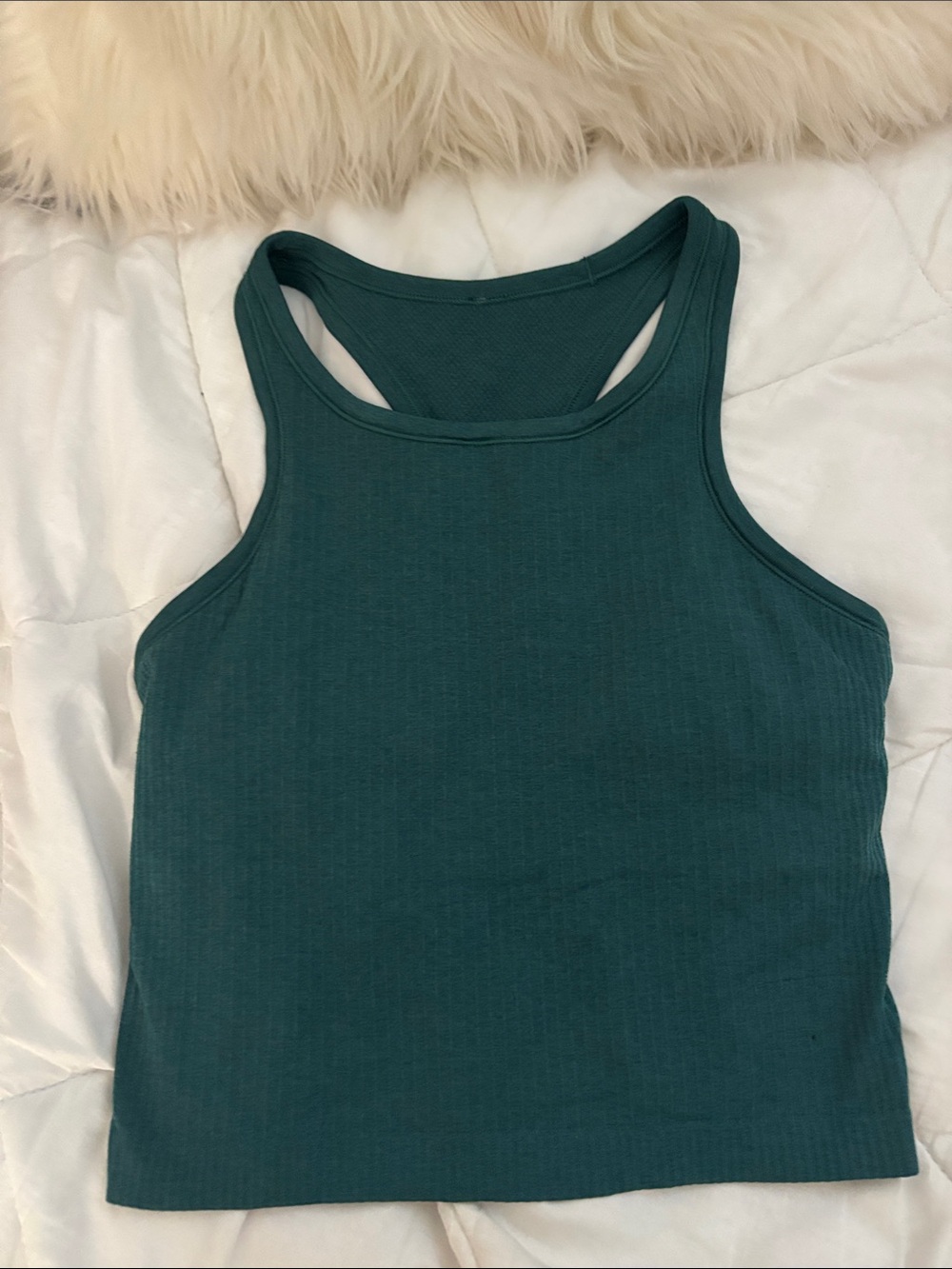 lululemon athletica Ribbed Racerback Tank in Deep Teal
